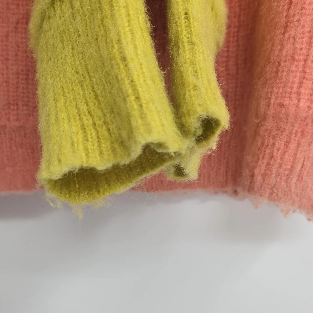Free People Sweater‎ Autumn Sky Fluffy Ombre Orange Sunset